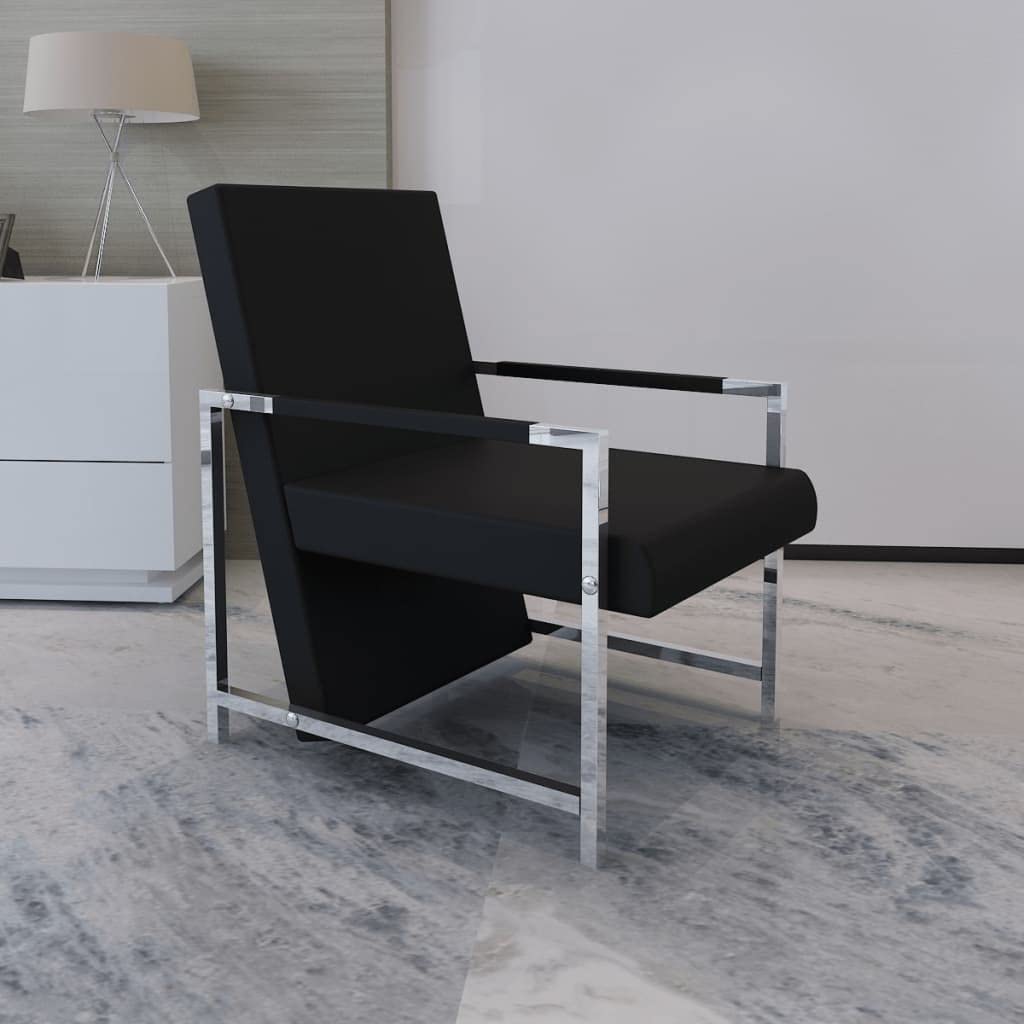 Outdoor Furniture Black - Kursi Santai Sandaran Tinggi, Kursi Lounge,