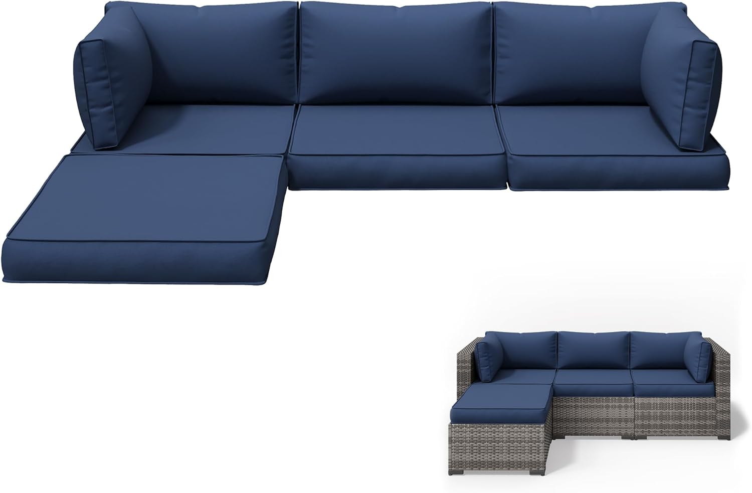 Outdoor Furniture Replacement Fabric - Bantal Pengganti Furnitur Patio Luar Ruangan,