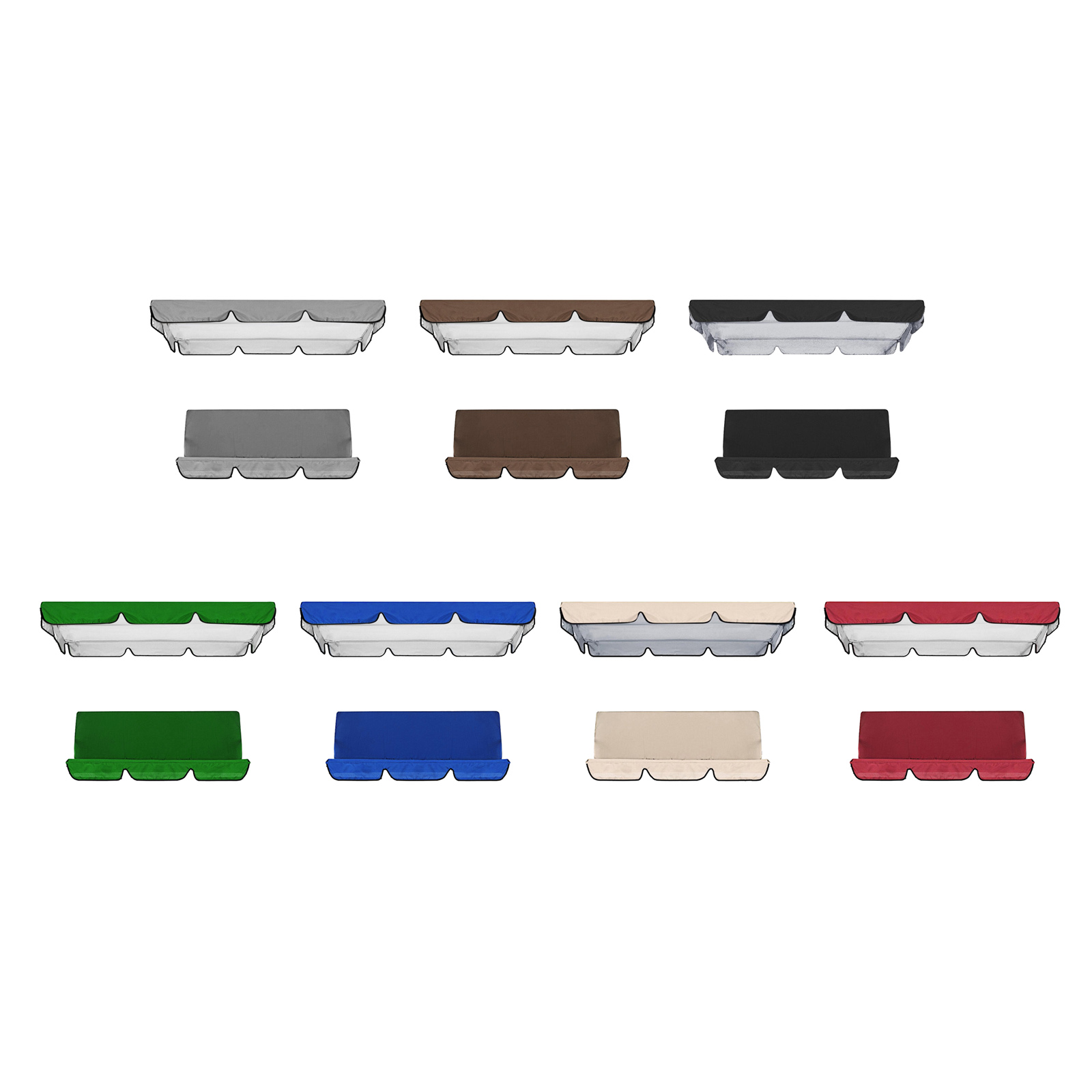 Outdoor Furniture Patio - Set Pelindung Kanopi Ayunan Teras Luar