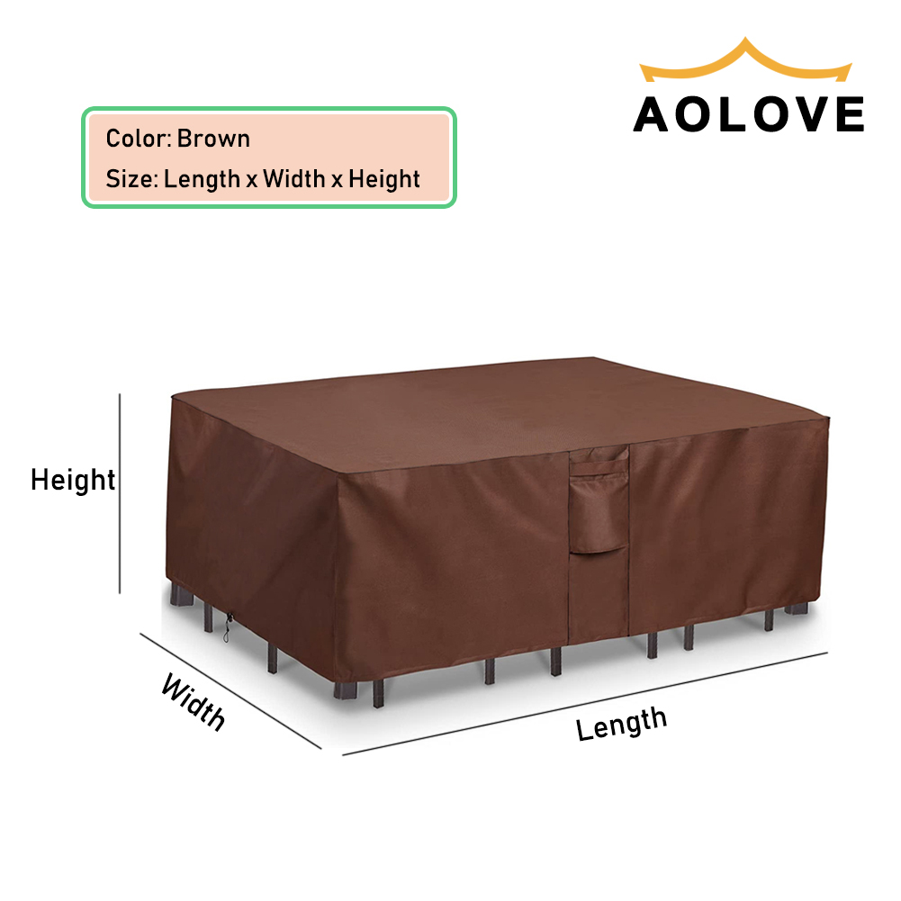 Cokelat 420D Tugas Berat Luar  - Outdoor Furniture Covers Waterproof ulasan dan harga