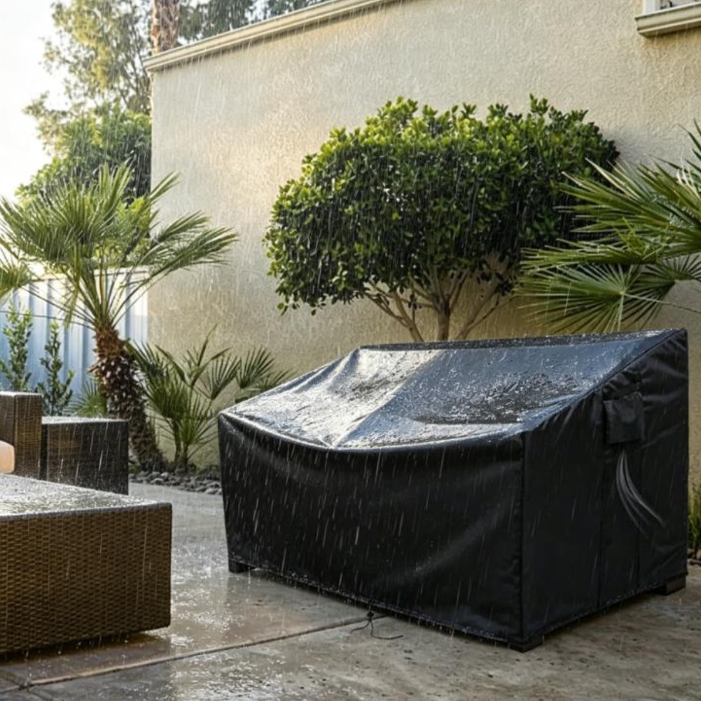 Penutup Sofa Patio Tahan Lama  - Outdoor Furniture Black ulasan dan harga