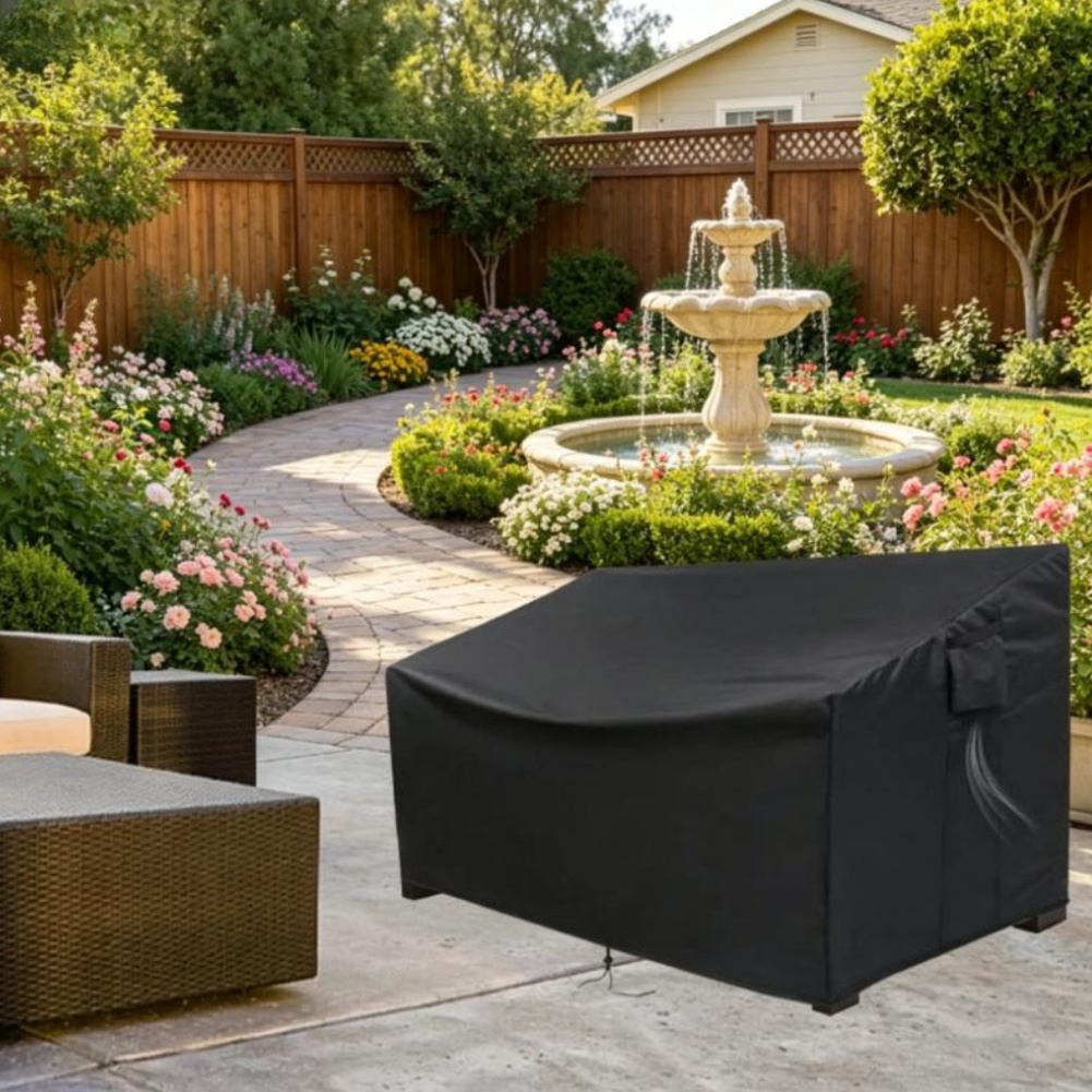 Penutup Sofa Patio Tahan Lama  - Outdoor Furniture Black ulasan dan harga