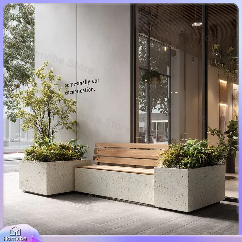 Kotak Bunga Imitasi Terrazzo u - Outdoor Furniture Shop ulasan dan harga