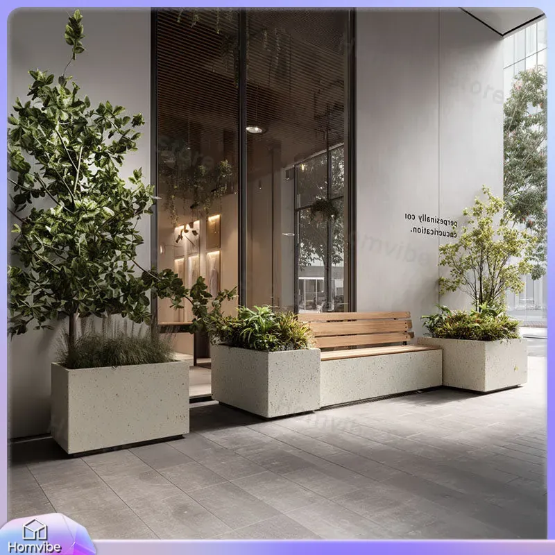 Kotak Bunga Imitasi Terrazzo u - Outdoor Furniture Shop ulasan dan harga