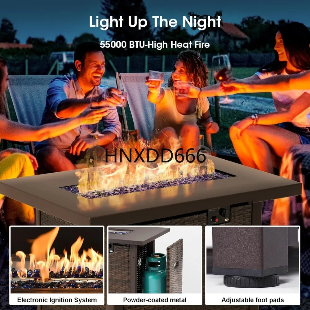 Set Furnitur Teras 7 Buah deng - Outdoor Furniture Set With Fire Pit ulasan dan harga