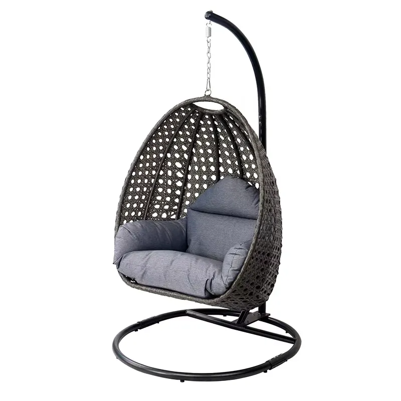 Kursi Gantung Rotan Bentuk Tel - Outdoor Furniture Black ulasan dan harga