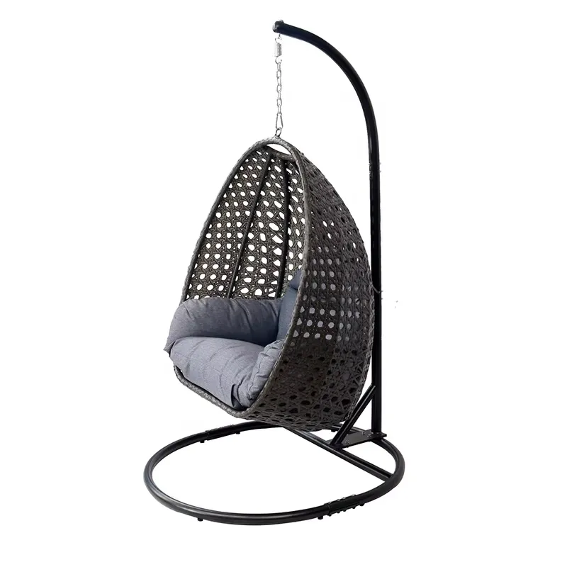 Kursi Gantung Rotan Bentuk Tel - Outdoor Furniture Black ulasan dan harga