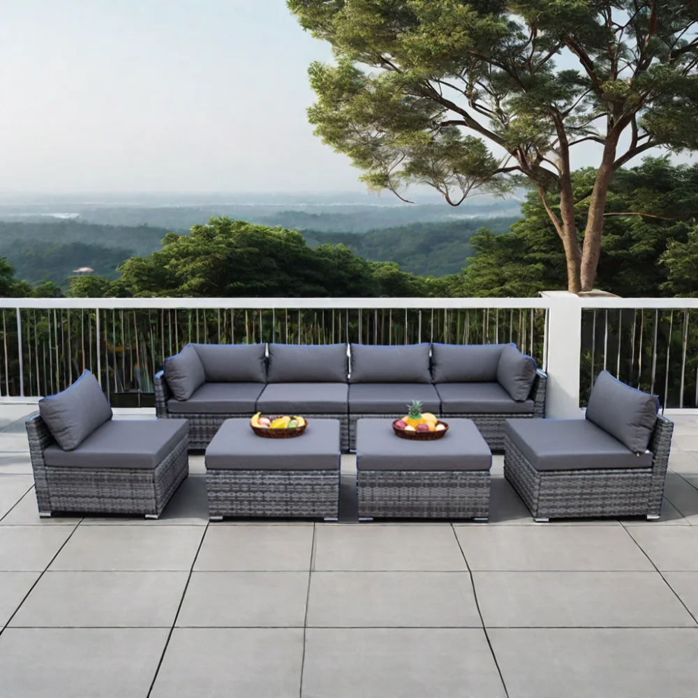 Set Sofa Furnitur Luar Ruangan - Outdoor Furniture Set With Fire Pit ulasan dan harga