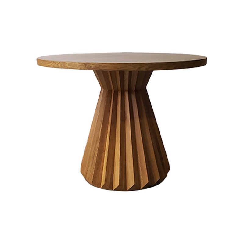 Meja Makan Bundar Modern Kayu  - Outdoor Furniture For Cafe ulasan dan harga
