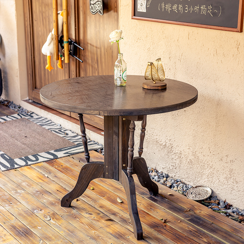 Meja Makan Retro Meja Bundar d - Outdoor Furniture Shop ulasan dan harga