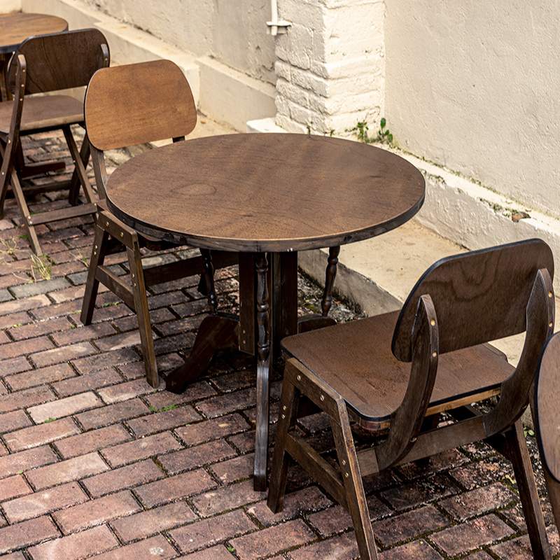 Meja Makan Retro Meja Bundar d - Outdoor Furniture Shop ulasan dan harga