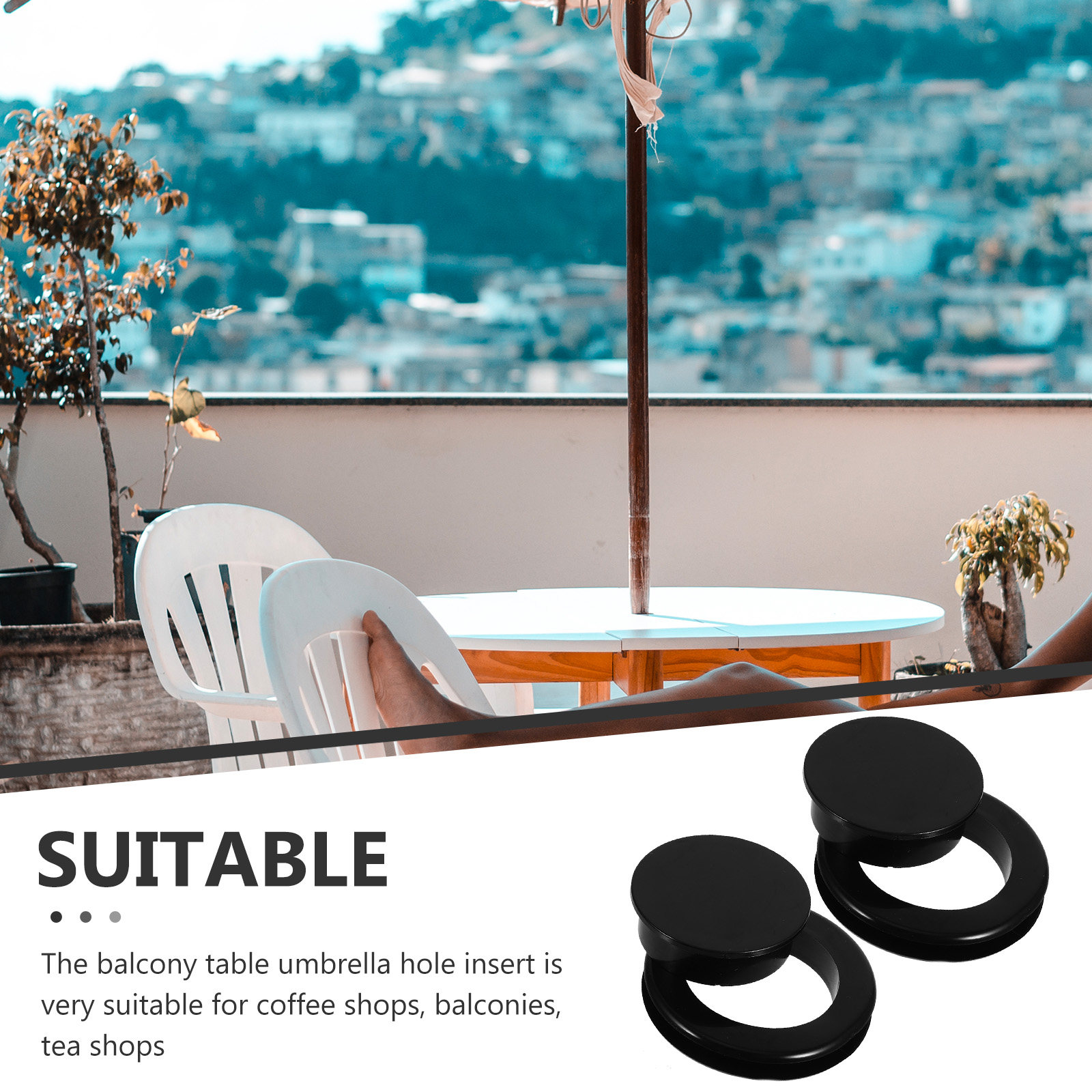 2 Set Cincin Penutup Lubang Pa - Outdoor Furniture Black ulasan dan harga